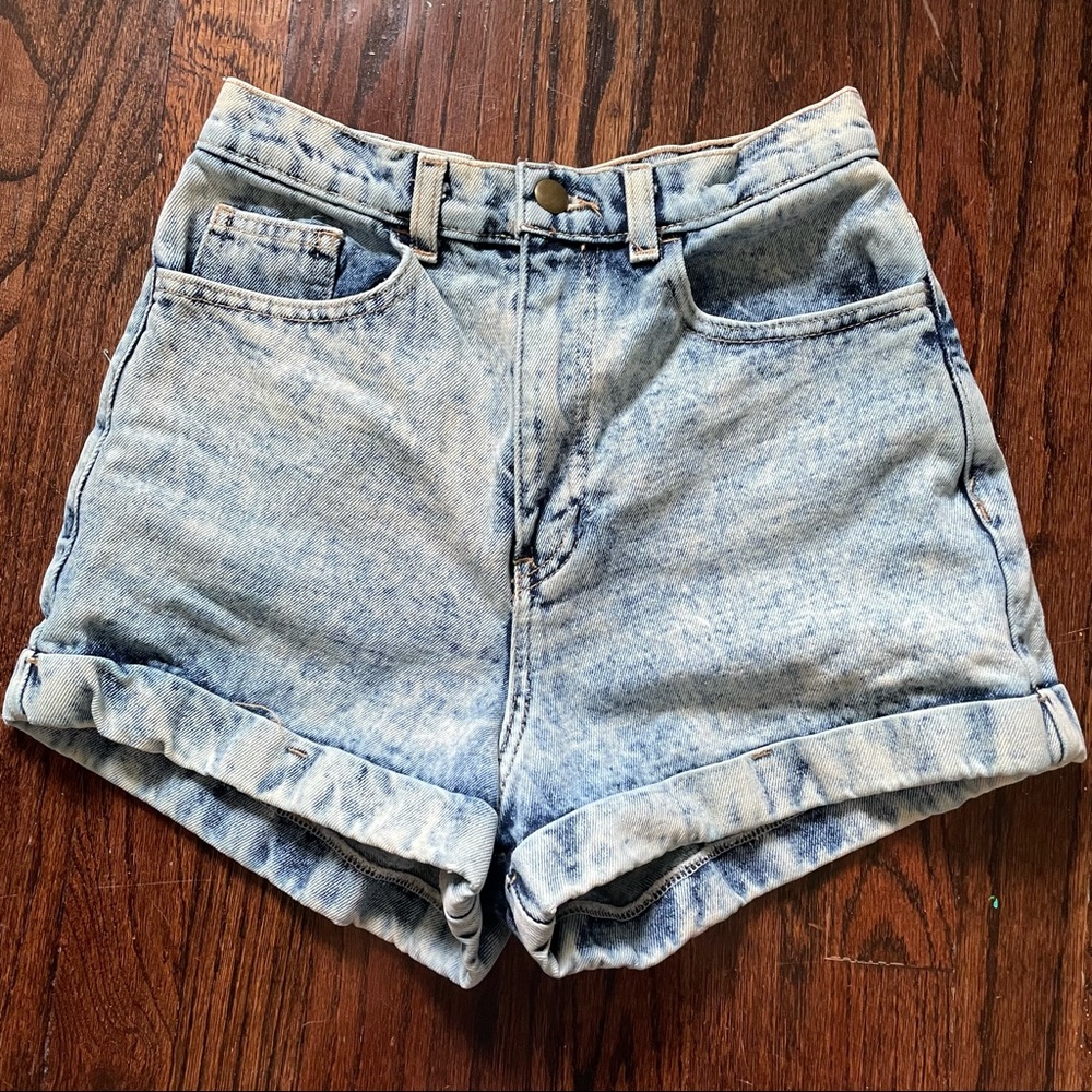 American Apparel High Waisted Denim Shorts